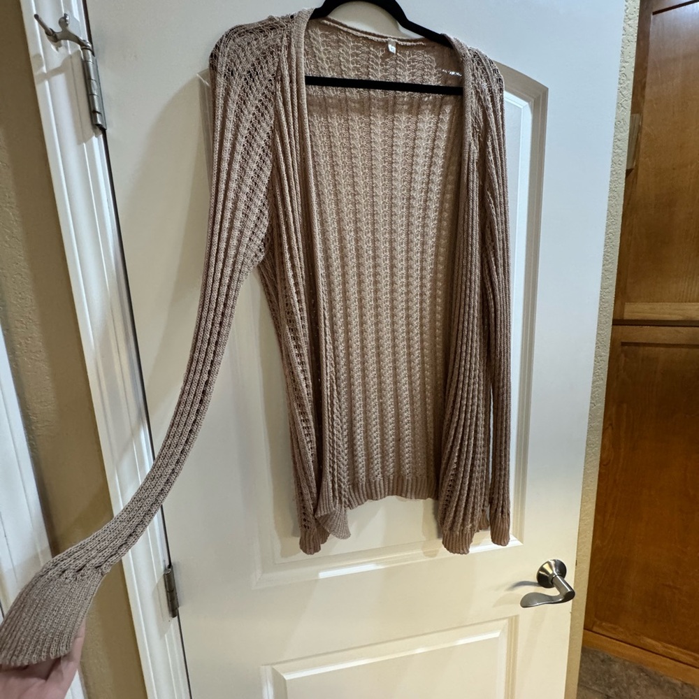 Elegant Women's Beige Cardigan